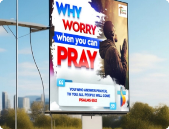 Roadside billboard: Why worry when you can pray