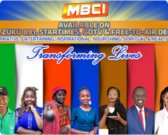 MBCI broadcast banner: Transforming Lives